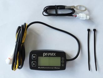 OEM Contador De Horas Inductivo Promx Con Tac&oacute;metro E Indicador De Temperatura Del Motor, Resistente Al Agua Pr11 (el)