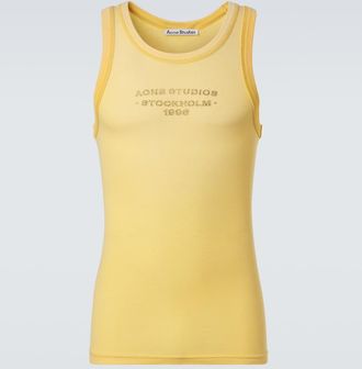 Acne Studios Logo ribbed-knit tank top