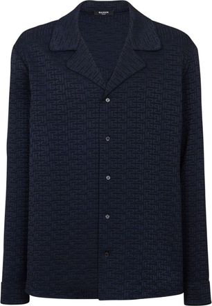 Balmain PB Labyrinth Jacquard Shirt - Mens - Viscose