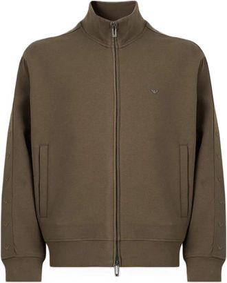 Emporio Armani Sportief Zipjack - Heren - Vesten met rits - Bruin - L - Katoen - Hoodies & sweatvesten