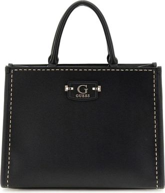 Guess Zwarte PU Leren Handtas - Handheld Stijl - Dames - Handtassen - Zwart - ONE Size - Leer - Tassen