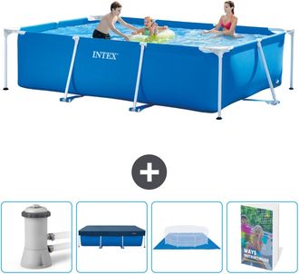 Intex Piscina Con Estructura Rectangular - 300x200x75 Cm - 7-piezas Scb117