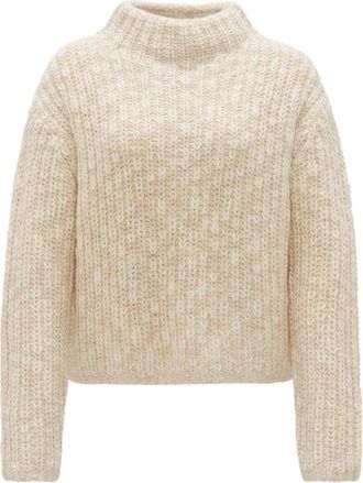 OPUS Turtleneck Trui - Dames - Truien - Beige - Maat: XL Leer