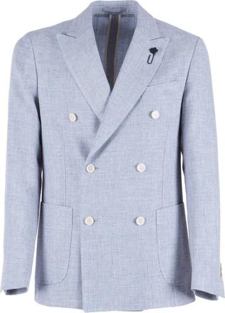 Lardini Roma Jacket - Heren - Blazers - Blauw - M - Wol - Jassen