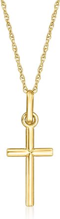 RS Pure by Ross-Simons 14kt Yellow Gold Cross Pendant Necklace