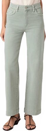 Paige Anessa 31 Wide Leg Jeans In Vintage Seaglass