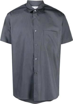 Comme Des Gar&ccedil;ons Woven Shirt - Heren - Korte mouwen Overhemden - Grijs - S - Katoen - Overhemden