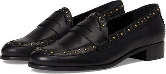 Vince Camuto Camdyn Studded Flat Loafer Womens Flat Shoes Black : 9.5 M, Leather