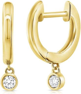 Sabrina Designs 14K 0.11 Ct. Tw. Diamond Huggie Earrings