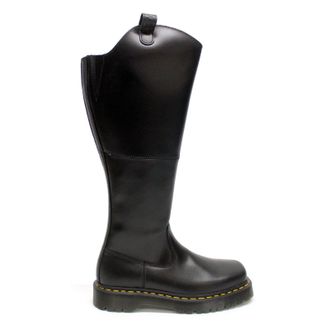 Dr. Martens Amaayah Hi Leather Womens Knee High Boots - Black - Size:UK 6