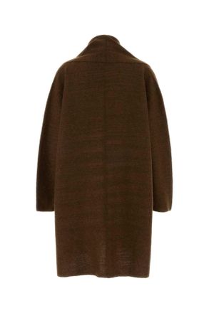 The Row Womens Chocolate Cashmere Blend Novaan Cardigan Cinnamon Maglieria Sweater