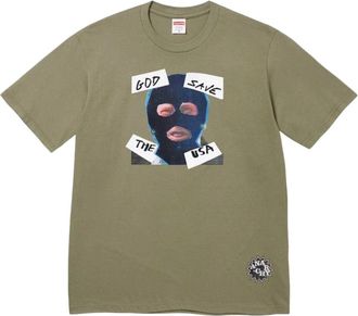 SUPREME SS26 God Save Us T-Shirt Light Olive SUP-SS26-162-OLV