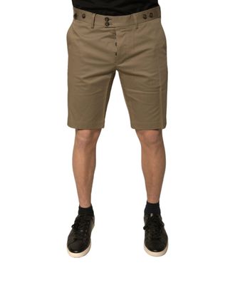 Dolce & Gabbana Brown Chino Cotton Stretch Casual Mens Shorts
