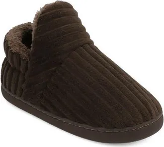 Mia Plushy Slipper Bootie in Chocolate at Nordstrom, Size 10