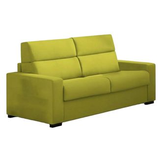 Dmora Sof&aacute; Fijo 2 Plazas Letino, Desenfundable, Hidr&oacute;fugo Hecho En Italia, Lavable, 200x95x100h Cm Verde