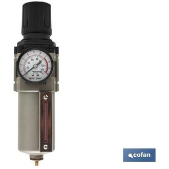 cofan Filtro Aire Con Regulador 3/8, Regulador Decantador De Instalaciones Neum&aacute;ticas. Varias Posibilidades Seg&uacute;n Consumo U Caudal De Aire Comprimido. Hecho