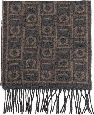 Ferragamo Monogram Motif Reversible Scarf