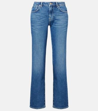 7 For All Mankind Calie mid-rise straight jeans