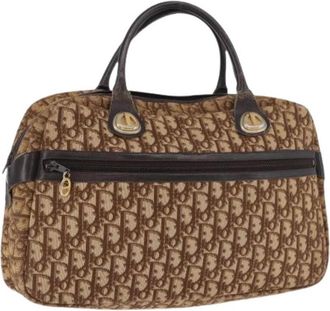 Dior Pre-owned Vintage Trotter Boston Bag - Dames - Vintage Handtas - Bruin - ONE Size - Leer - Vintage