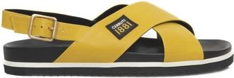 Cerruti Womens Calfskin Leather Sandal In Yellow