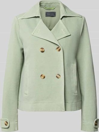 White Label Zweireihige Jacke mit &Auml;rmelriegeln in Mint, Gr&ouml;&szlig;e 34