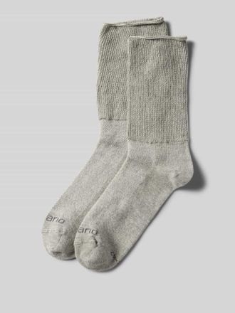 Camano Socken mit Label-Print im 2er-Pack in Mittelgrau, Gr&ouml;&szlig;e 39-42