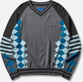 Asics Novalis Laricoid Knit Jumper Anchor Grey / Sky