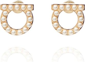 Ferragamo Versierde oorbellen - Dames - Oorbellen - Geel - ONE Size - Accessoires