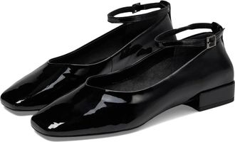 Seychelles Pumpkin Flats Womens Black Patent Leather Ankle Strap HTAT1129