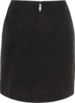 Rotate Miniskirt met Rits aan de Achterkant - Dames - Korte rokken - Zwart - L - Su&egrave;de - Rokken