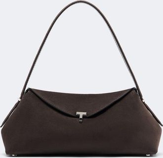 Toteme T-Lock Medium suede shoulder bag