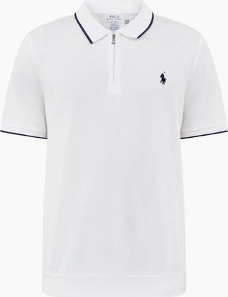 Polo Ralph Lauren Mens Polo Ralph Lauren Half Zip Polo Shirt 004 White - Size: 42
