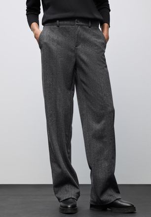 Street One Stoffhose STREET ONE, Damen, Gr. 40, L&auml;nge 32, schwarz, Web, Obermaterial: 73% Polyester, 24% Viskose, 3% Elasthan. Futter: 100% Polyester, Nadelstrei