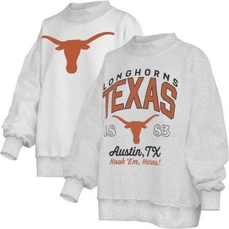 Pressbox Womens Pressbox Heather Gray Texas Longhorns Reversible Sweatshirt at Nordstrom, Size X-Large