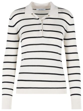 Max Mara Gitano Cashmere And Cream Silk Sweater