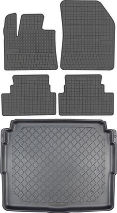 OEM Juego De Alfombrillas De Goma Para El Opel Grandland X Suv De Octubre De 2017 + Alfombrilla Para El Maletero