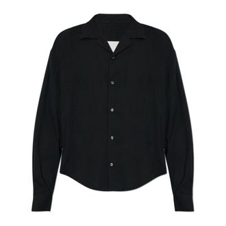 Ami Casual Shirts, male, Black, Size: 4XL Boxy Embroidered Shirt