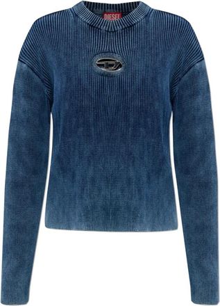 Diesel M-Anchorex Sweater - Dames - Ronde hals truien - Blauw - M - Katoen - Truien & Vesten