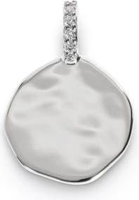 Monica Vinader Siren Diamond Coin Pendant in Sterling Silver /Diamond at Nordstrom