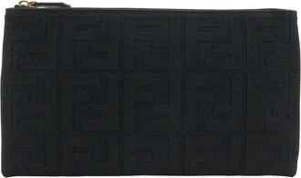Fendi Black Cotton Pouch (Pre-Owned)