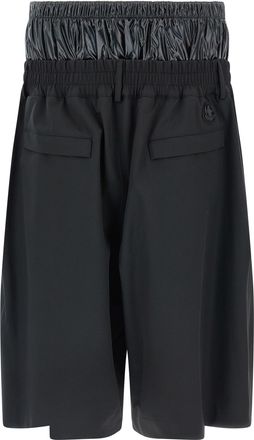 Moncler Mens Black Polyamide Bermuda Shorts