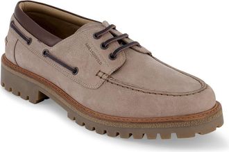 Karl Lagerfeld Safran Textured Leather Boat Shoe in Tan at Nordstrom Rack, Size 11.5