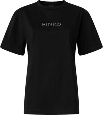 Pinko Pinko, Tops, Dames, Zwart, S, Geweldig T-shirt