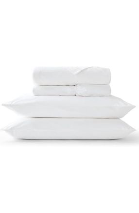 Christy Premium Luxury Sateen Cotton Sheet Set Bundles in White at Nordstrom, Size California King
