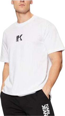 Karl Lagerfeld Regular T-shirt met korte mouwen en K-logo - Heren - T-shirts - Wit - M - Katoen - Tops