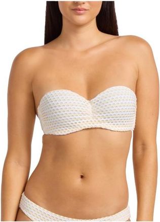 Seafolly Mesh Effect Bustier Bandeau Bikini-Top f&uuml;r Damen | orange