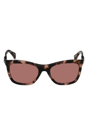 Rag & Bone 53mm Square Sunglasses in Peach Crystal Tort /Rose at Nordstrom
