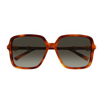 Gucci Butterfly Zonnebril - Dames - Accessoires - Bruin - Maat: 59 MM Nylon