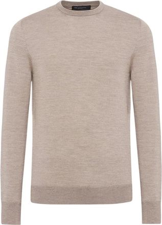 Kiton Cashmere Roundneck Trui - Heren - Ronde hals truien - Grijs - S - Kasjmier - Truien & Vesten