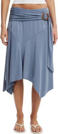 Cotton On Womens Sandy Midi Skirt in Weathered Blue Belt at Nordstrom, Size Xxx-Small